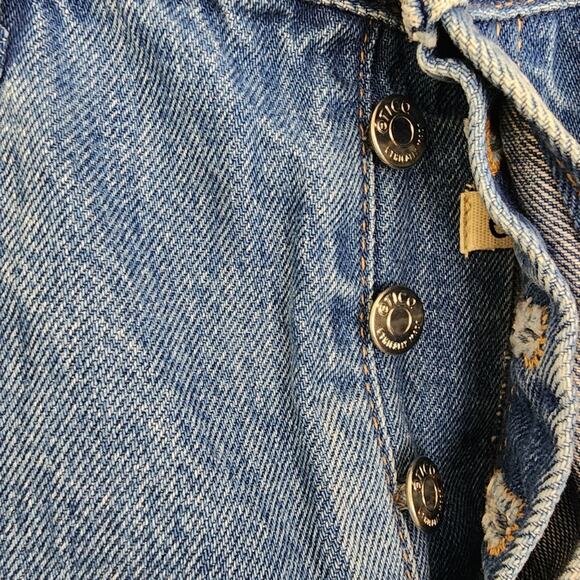 Etica Anthropologie Haven High Waist Relaxed Denim Shorts Blue 30 NWT - Picture 9 of 15